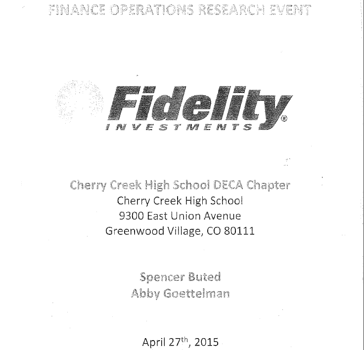 DECA ICDC FINANCE OPERATIONS RESEARCH EVENT论文下载