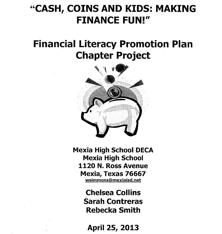 DECA ICDC FINANCIAL LITERACY PROMOTION PROJECT论文下载