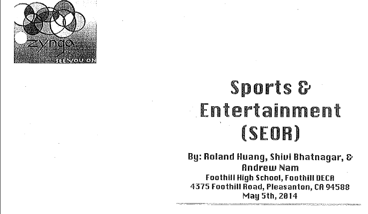 DECA ICDC SPORTS AND ENTERTAINMENT MARKETING OPERATIONS RESEARCH EVENT论文下载