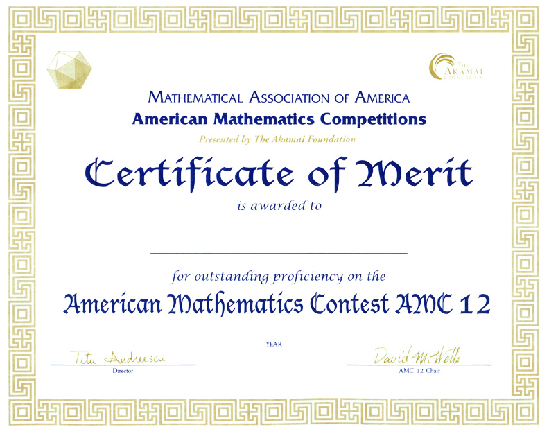 AMC/AIME美国数学学术活动荣誉与奖章