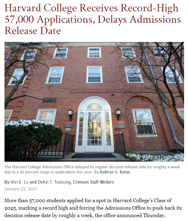 忙不过来！哈佛、布朗等多校申请爆表！斯坦福及八大藤校纷纷推迟放榜！