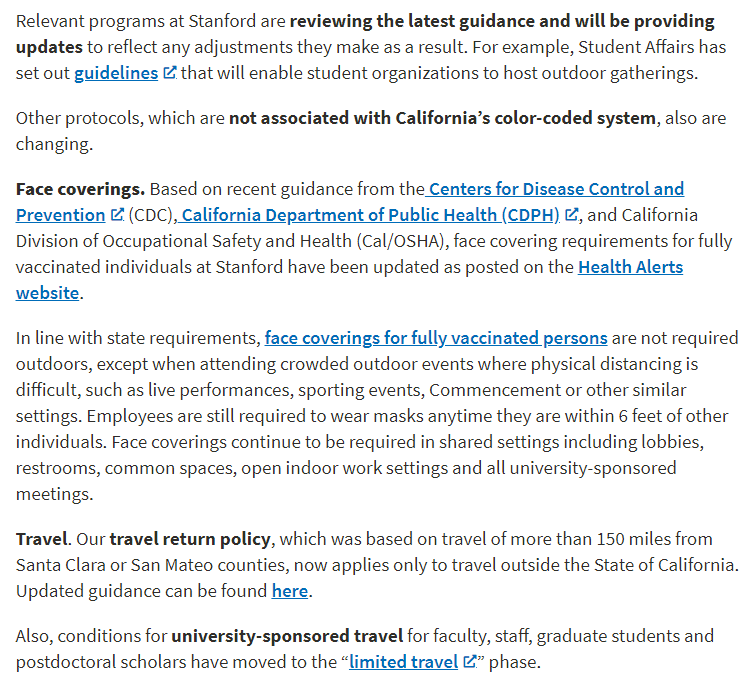 斯坦福/哥大等校官宣放宽戴口罩限制！UCB提前一周恢复线下授课！