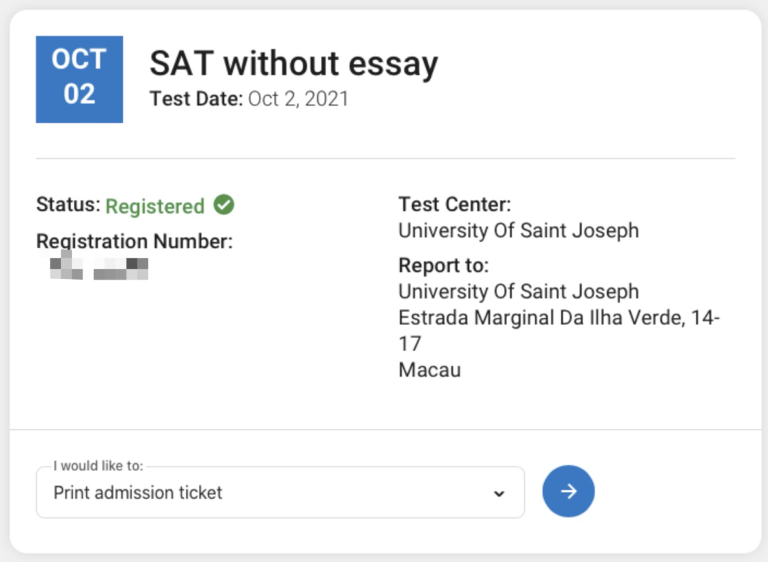 还有希望！澳门10月SAT考试2考场宣布延期！