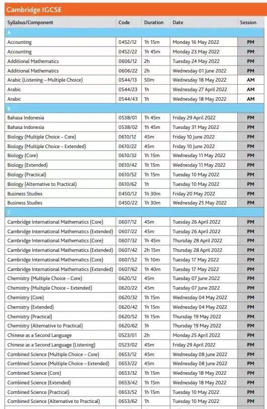 最新公布：2022年英国高考时间（IG部分），建议明年考生和家长以及辅导老师收藏！