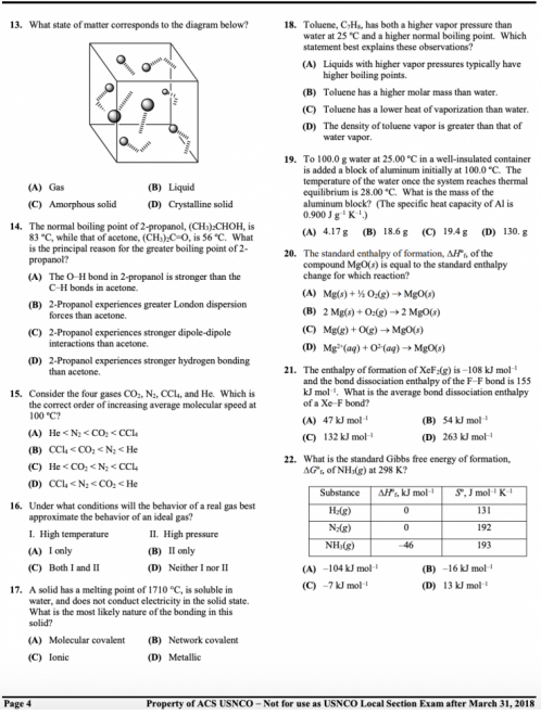 简洁的含金量 | USNCO美国化学学术活动介绍