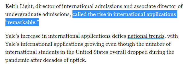 降了8%！耶鲁公布2026届REA数据：国际生申请大有希望！