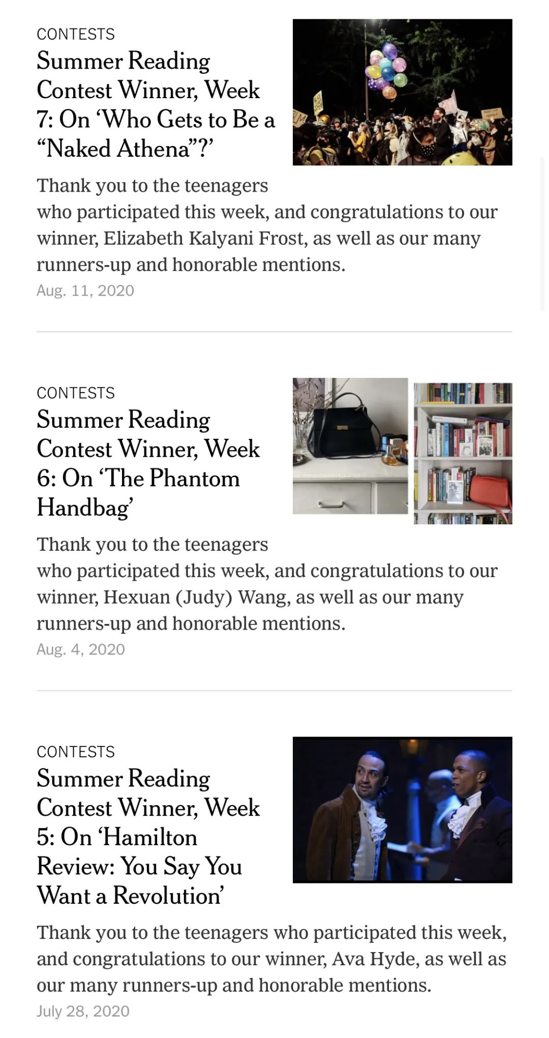 学术活动介绍 | 纽约时报夏季读写赛NYT Summer Reading Contest