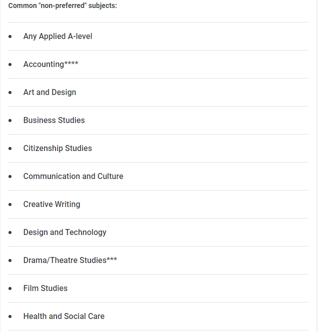英国 G5「不欢迎」的 A-level 选课有哪些？