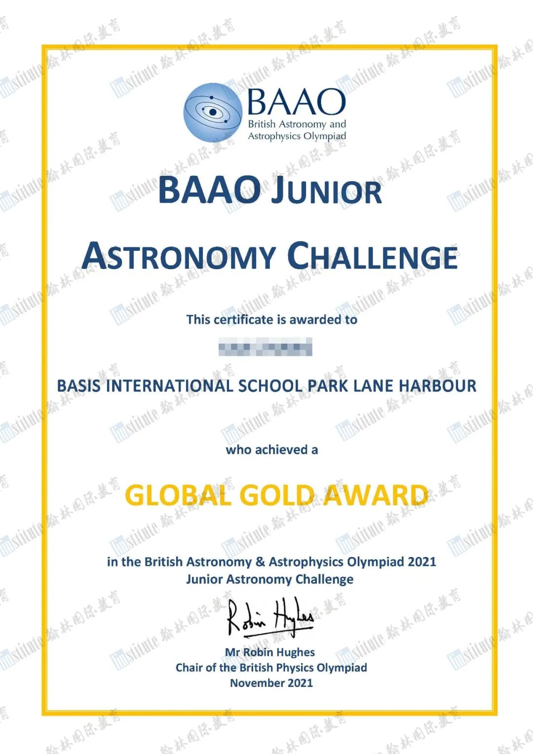 全球金奖！恭喜翰林学员在BAAO Junior中突出重围！