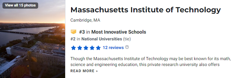 2022U.S.News最具创新力大学排名发布！MIT/斯坦福被碾压，TOP10无一藤校！