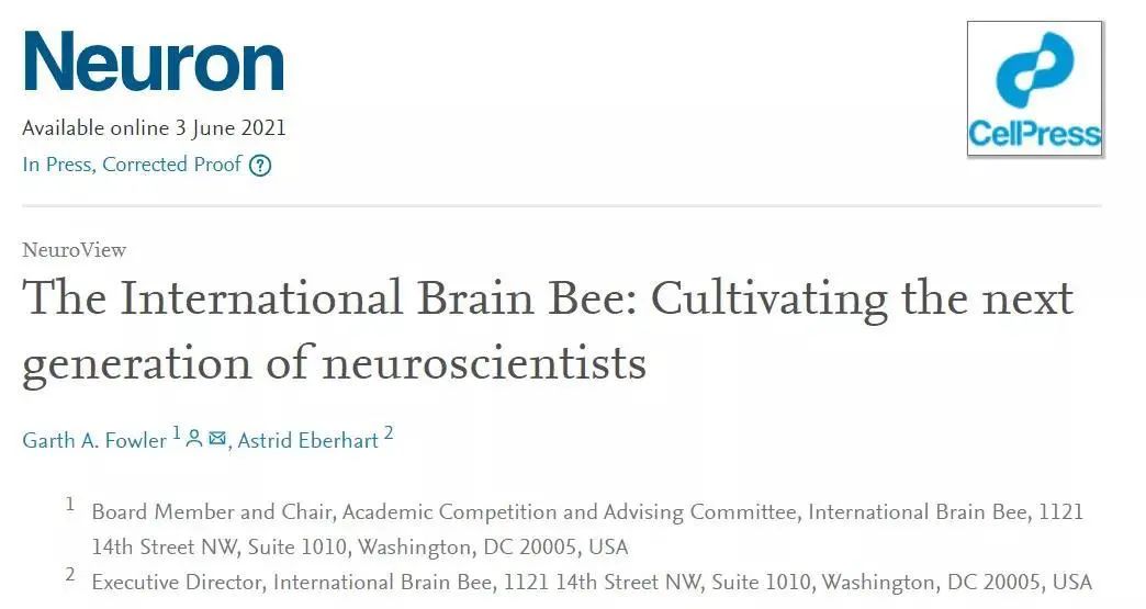 【BrainBee】|牛剑、藤校生物系通行证！脑科学知名期刊Neuron杂志力荐的黄金学术活动