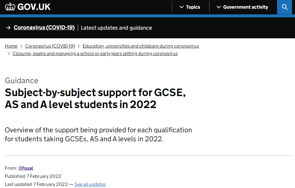 英国教育部“发话”：2022年A-Level/GCSE夏季大考将“如期举行”！