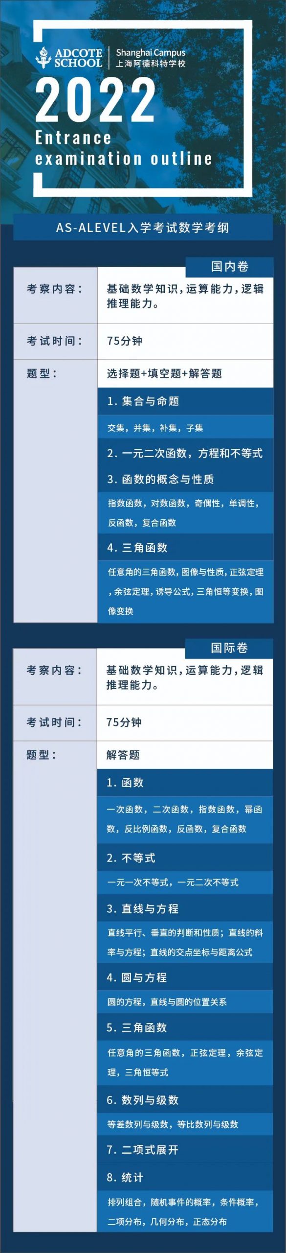 3月20日线上入学考试 | 上海阿德科特学校