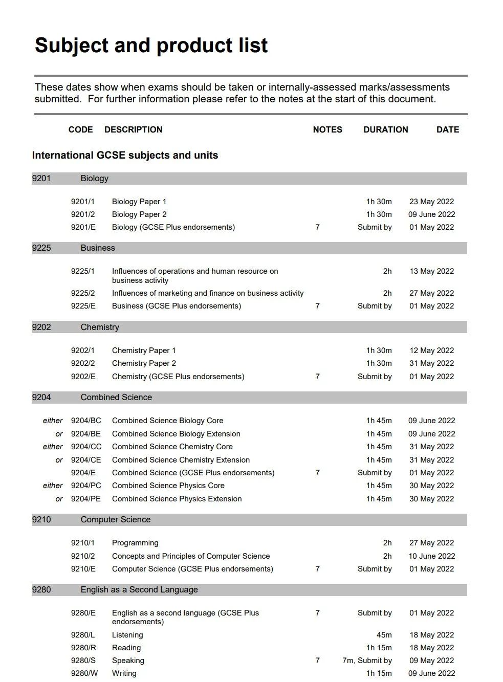 三大国际考试局夏季IG/A-level报名与考试时间具体安排！（可领取预先信息+考纲）