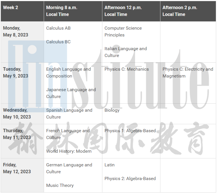 CB公布2023年AP考试安排！考试周期又提前了！