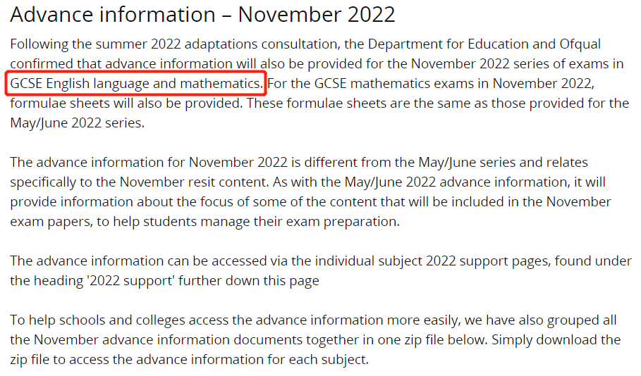 重磅！爱德思提前公布11月GCSE秋考预先信息，官方划重点了！！