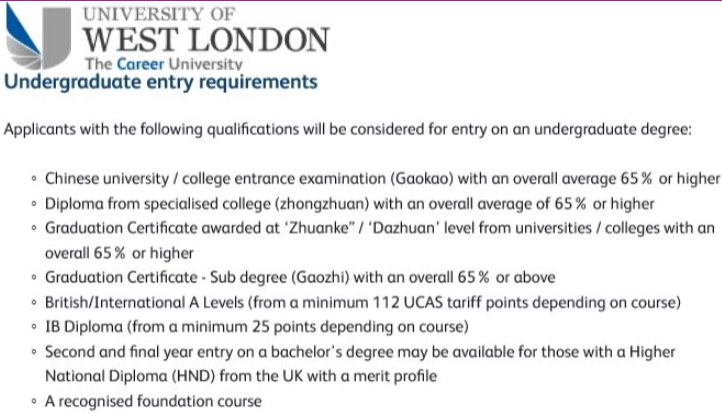 36所英国大学接受高考成绩，申请要求如何？