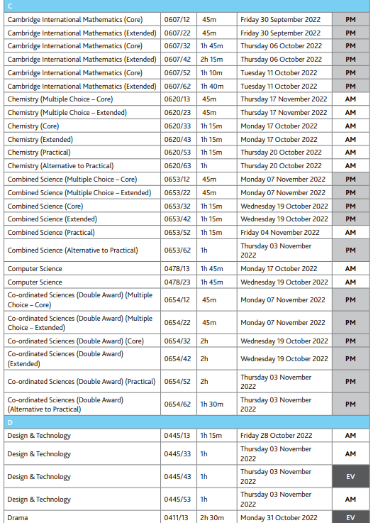 快收藏！2022年秋季三大考试局IGCSE和A-Level考试时间出炉！