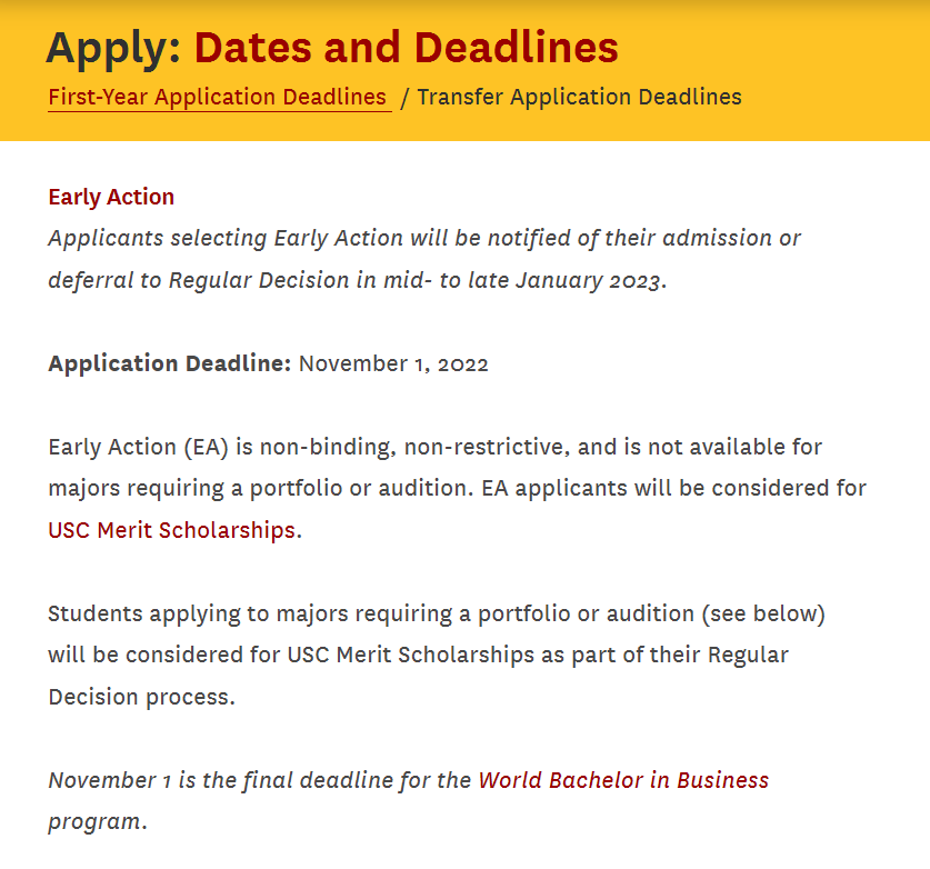 【最新资讯】南加大重新开放EA轮申请！11月1日截止！