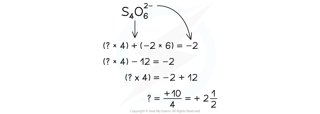 9.1.2-sulfur-in-the-tetrathionate-ion