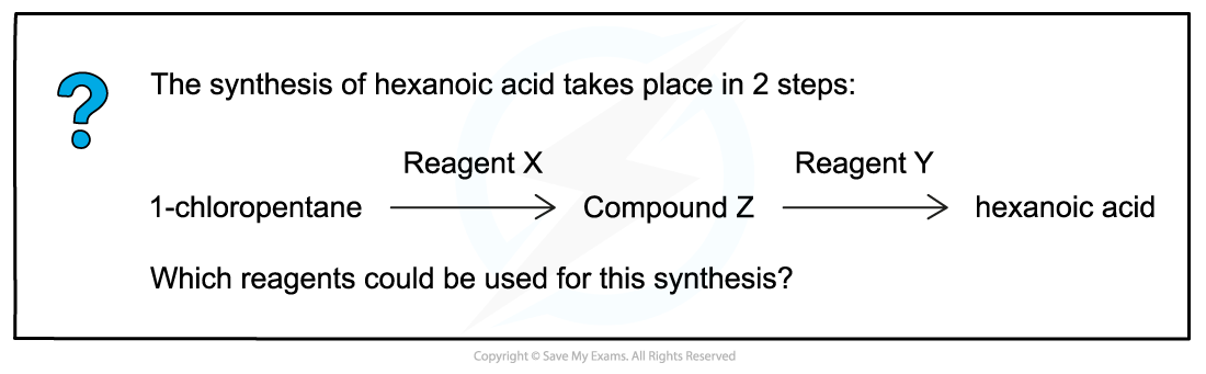 3.9-Organic-Synthesis-Worked-Example-Synthesis-of-hexanoic-acid