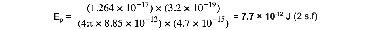 4.-Electric-Potential-Energy-of-Two-Point-Charges-Worked-Example-equation