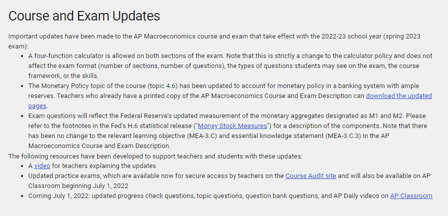 2023 AP宏观经济学考试允许带计算器？！还有这些课程变化值得关注！
