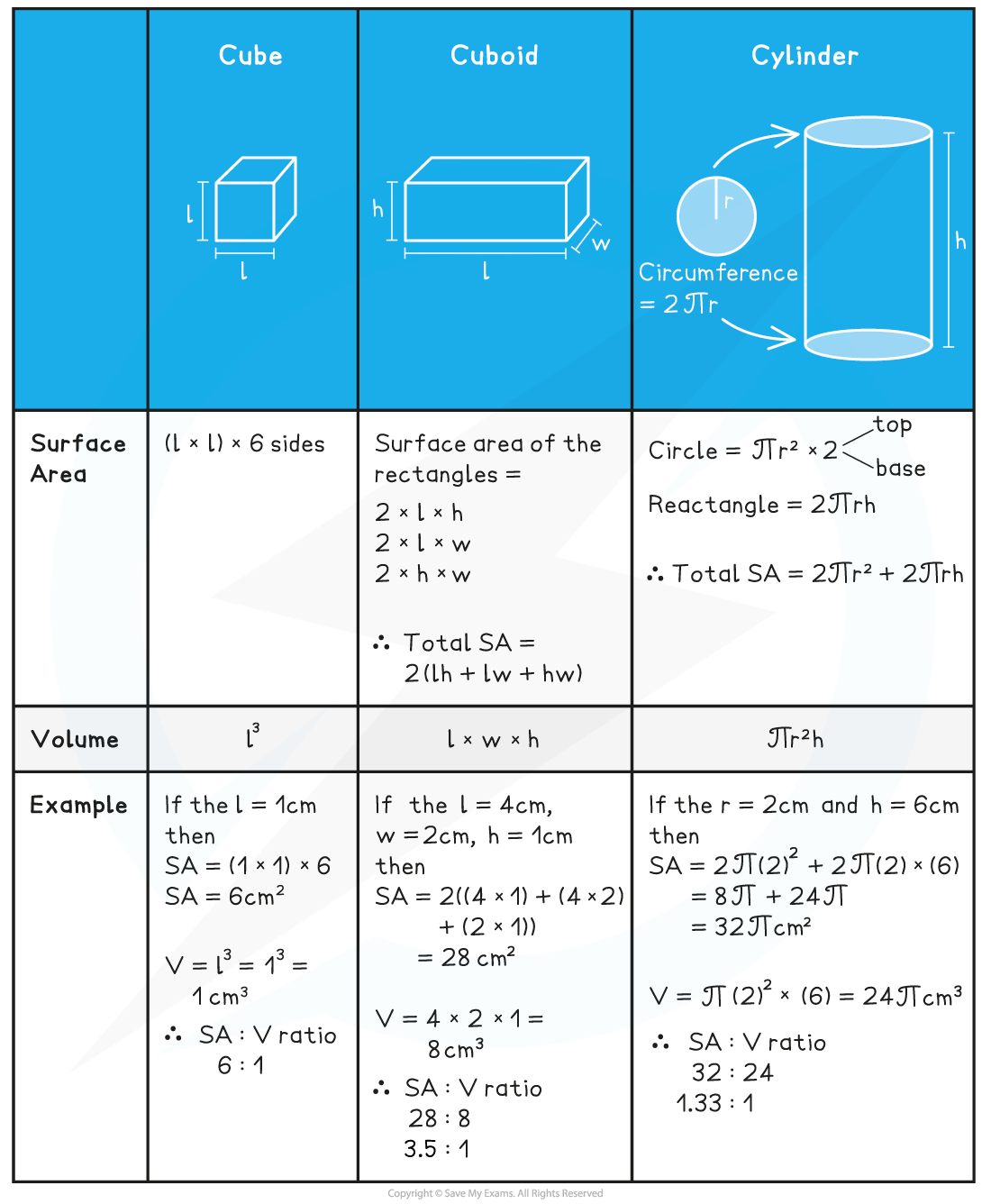 CIE A Level Biology复习笔记4.2.7 Surface Area to Volume Ratios翰林国际教育