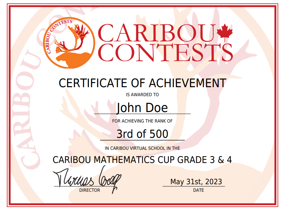 加拿大高含金量游戏互动式数学学术活动——北美驯鹿Caribou Contest火热报名中！