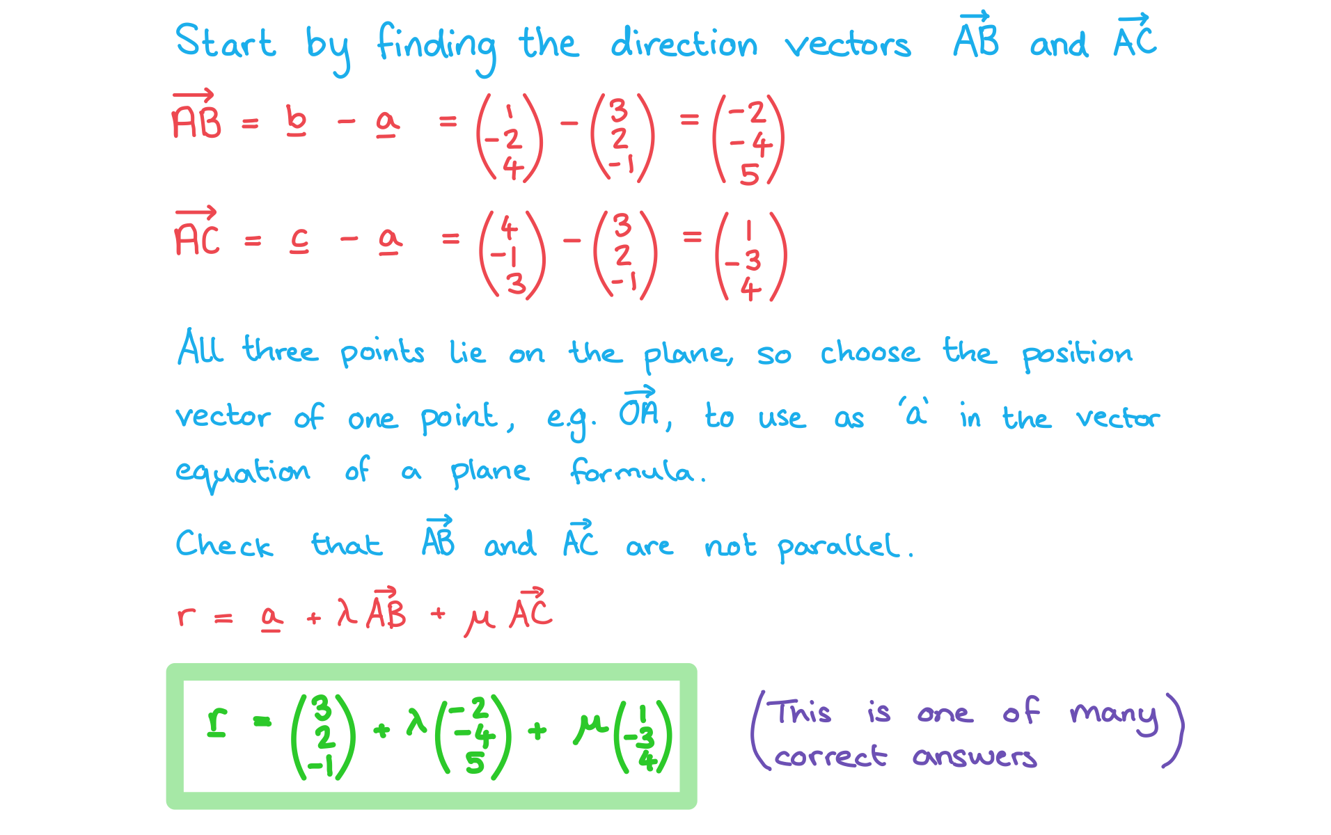 3-11-1-ib-aa-hl-vector-plane-vector-form-we-solution-a