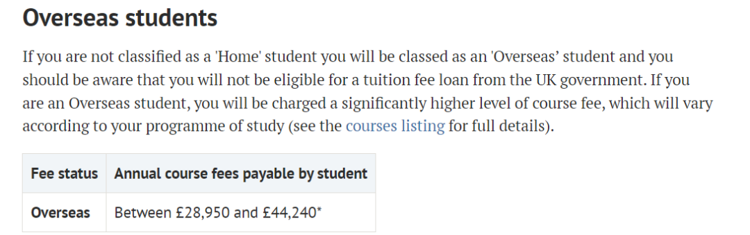 英国留学要多少钱？英国QS100院校学费区间整理！