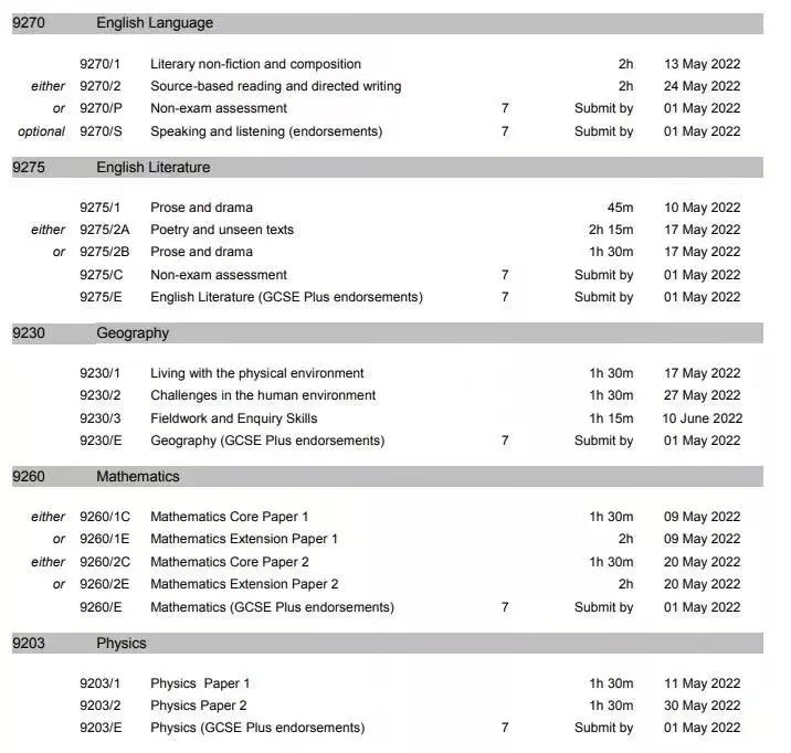 最新公布：2022年英国高考时间（IG部分），建议明年考生和家长以及辅导老师收藏！