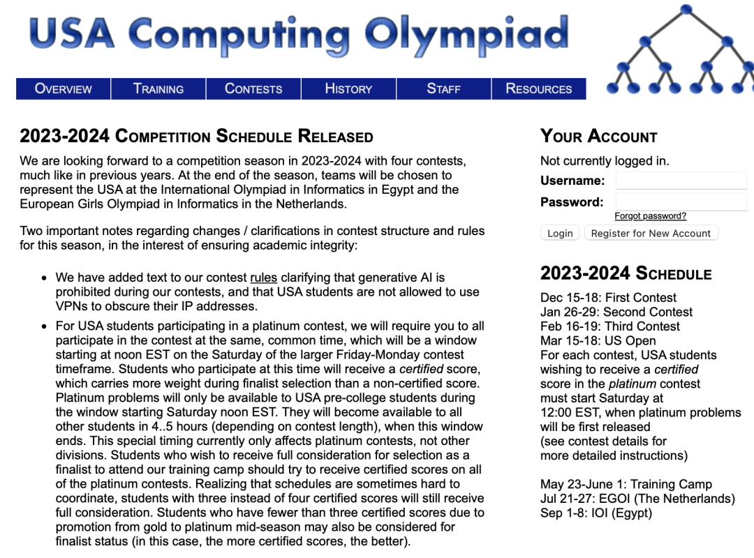 20232024年USACO计算机竞赛时间已出炉！USACO新增两个竞赛规则了解一下！翰林国际教育
