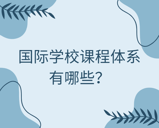 一文汇总！国际学校课程体系有哪些？