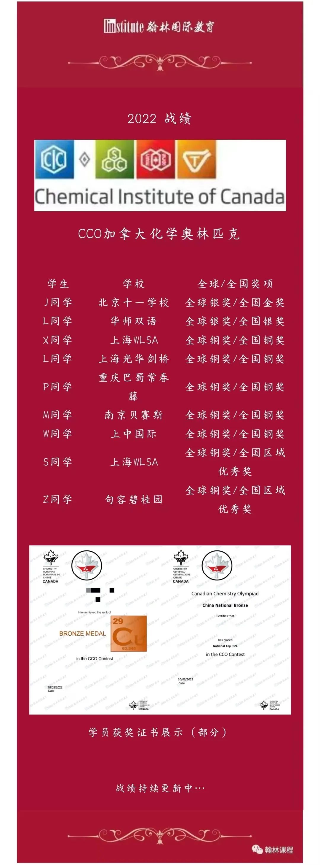 化学er进阶挑战—CCO加拿大化学奥赛报名8月1日截止！