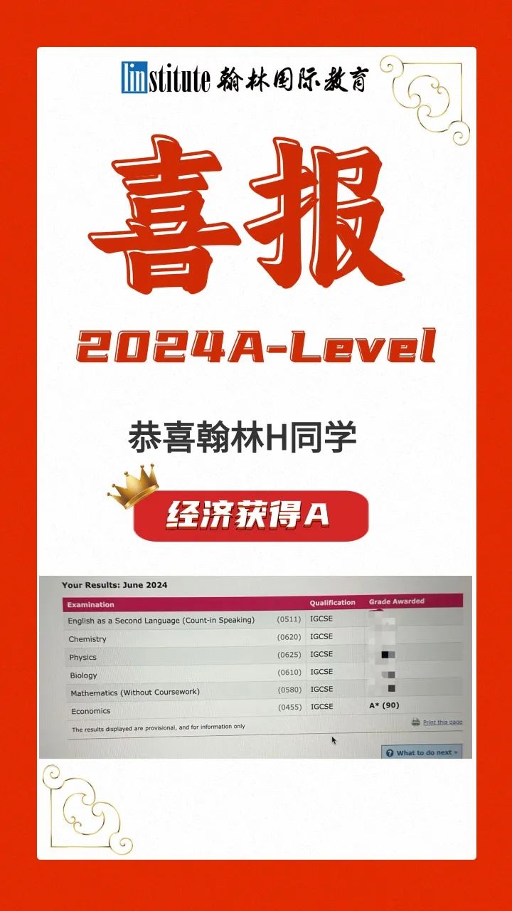 A-Level出分以及分数线公布！翰林学员A*/A刷屏！高分扎堆!