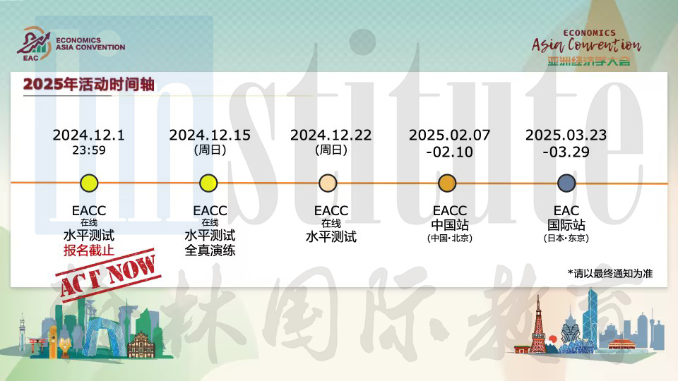 全新赛事IEO平替！经济er快来！EAC亚州经济学大会2025报名启动！