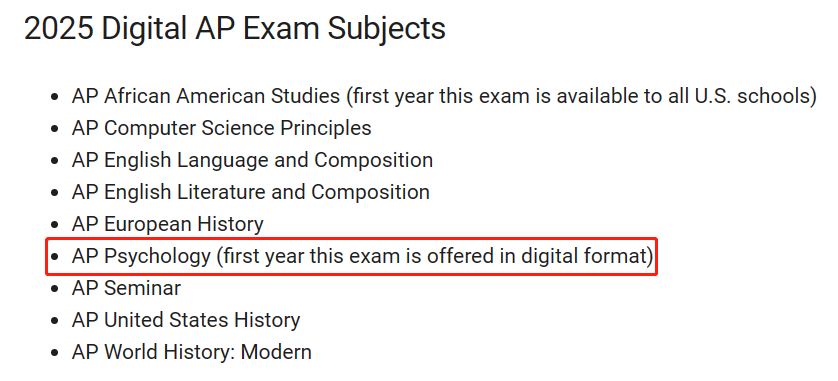 25年AP心理学迎来巨大改革？课程修订、考纲变化，考生有哪些需要注意？