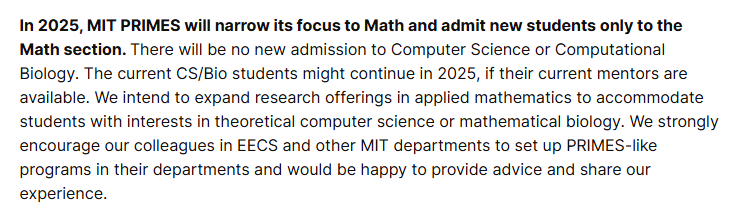 报名时间不足22天！2025 MIT PRIMES申请有这些变化......