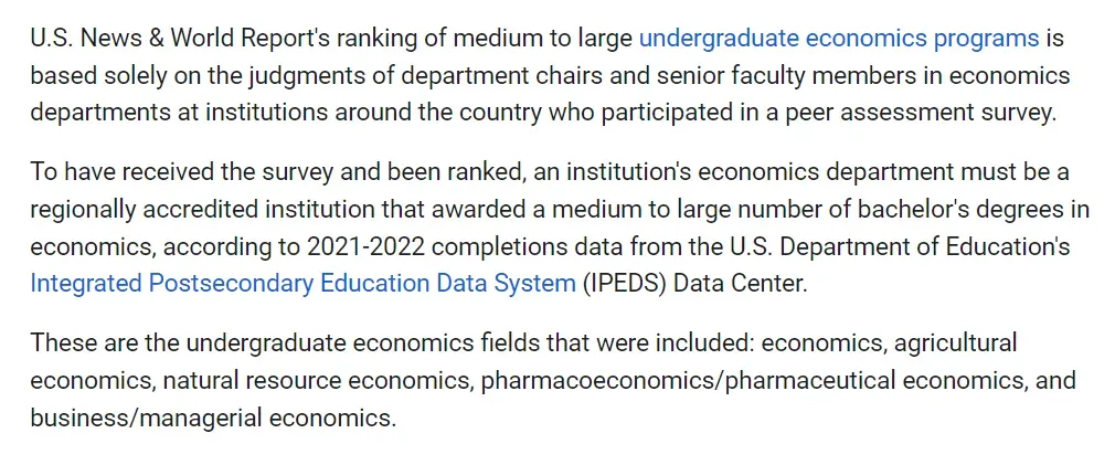 2025U.S.News美国大学最佳经济学排名公布！附24年、25年排名对比！