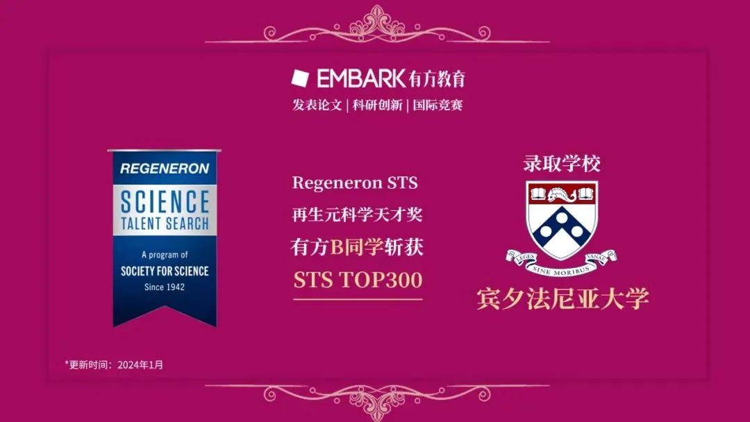 最新！2026再生元科学天才奖STS时间线出炉！新赛季Top300和Top40何时公布？