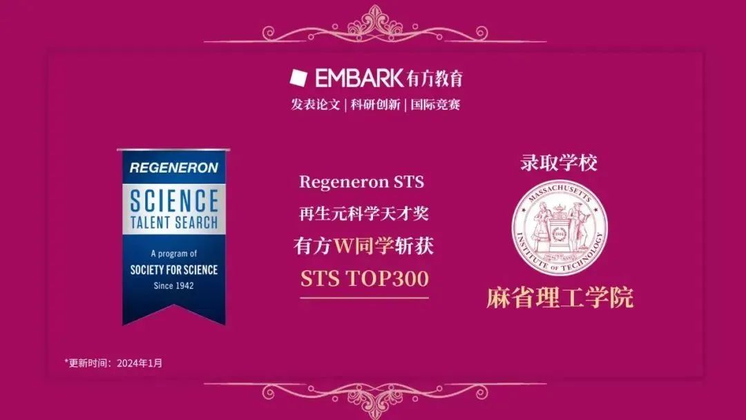 最新！2026再生元科学天才奖STS时间线出炉！新赛季Top300和Top40何时公布？