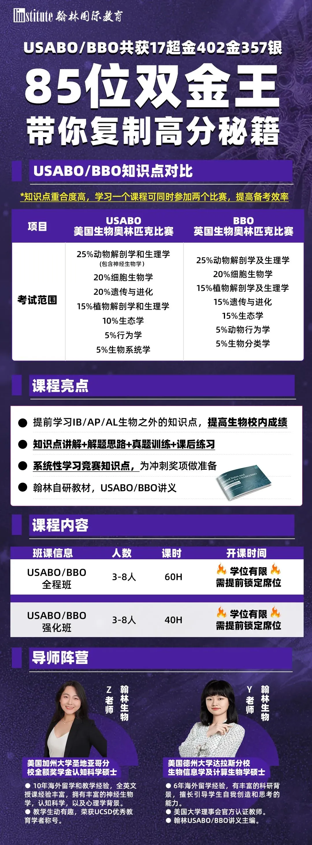 7人挺进IMDO国家队，85位USABO&BBO双金王！翰林生物闪耀国际赛场！