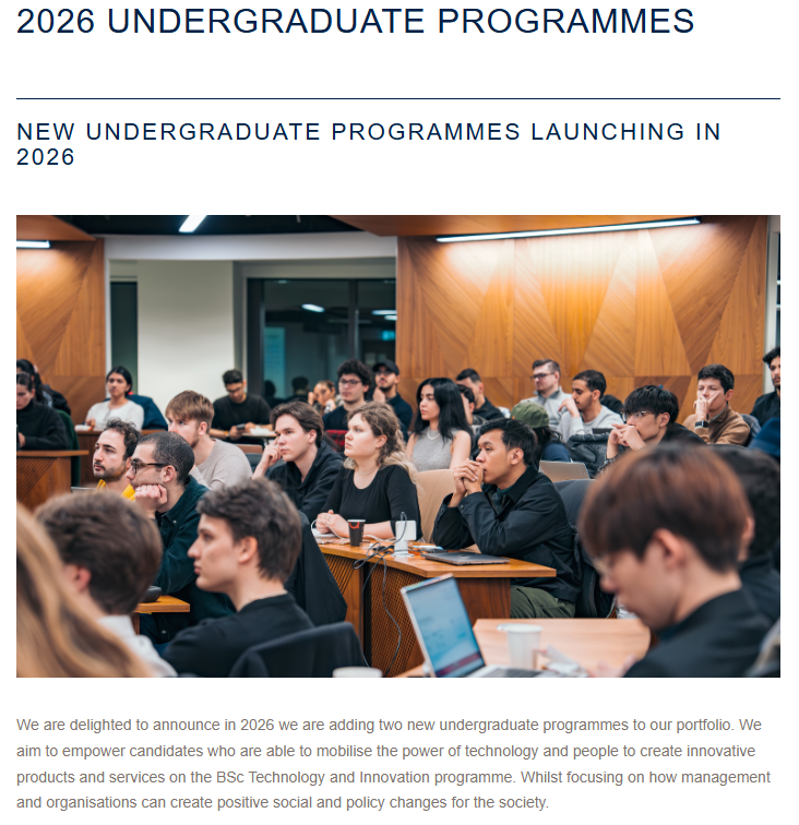G5新机遇！UCL管理学院“上架”2个本科专业！2026Fall可申请！