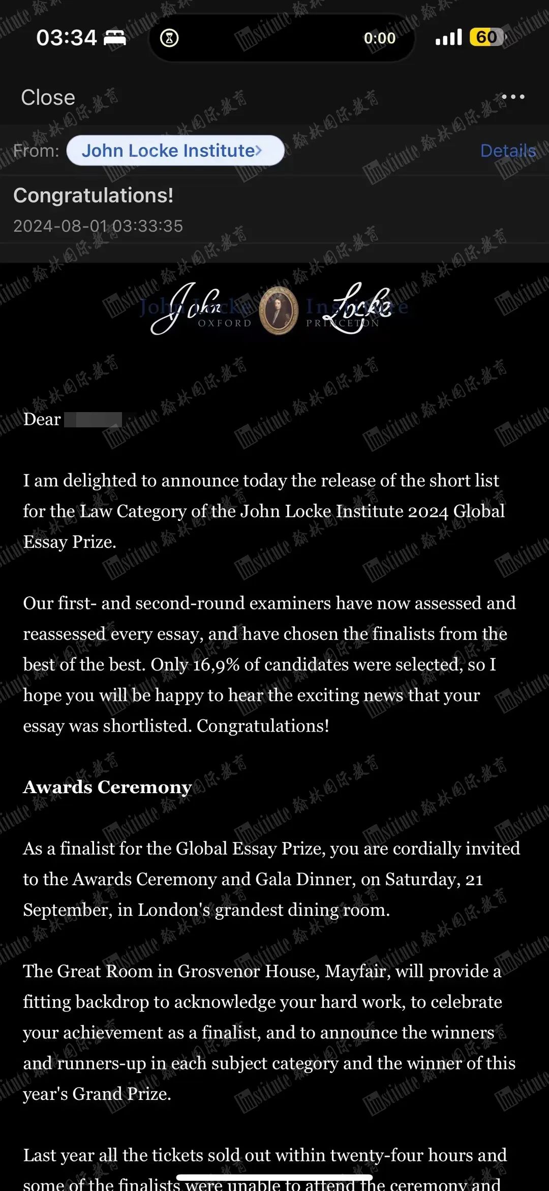 266位学员入围JohnLocke！Raybet比分
写作类国际竞赛战绩，横扫全球赛场！