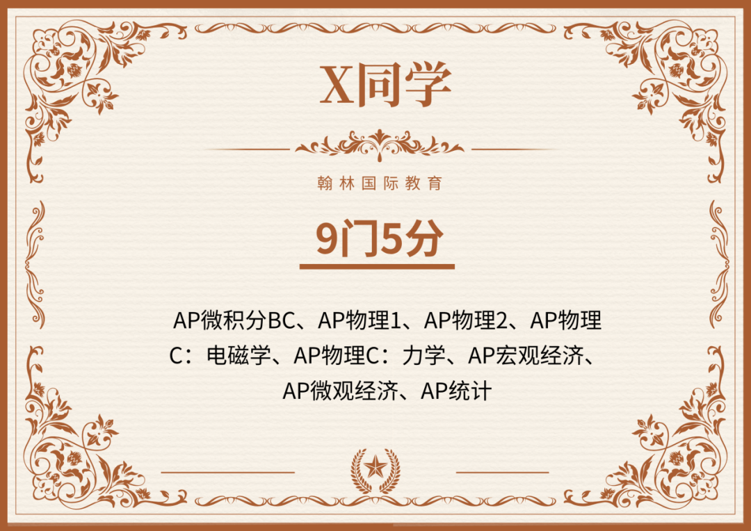 2025翰林AP大考满分霸屏！193名学员收获527门5分科目！最高9门5分！