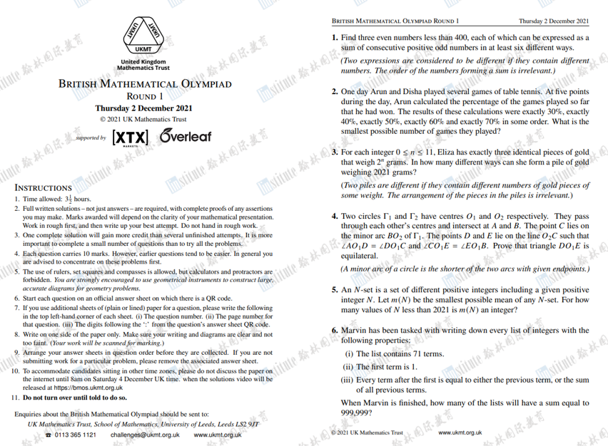 牛剑数学“组合”敲门砖！英国数学SMC+BMO新赛季报名黄金期，速占位！
