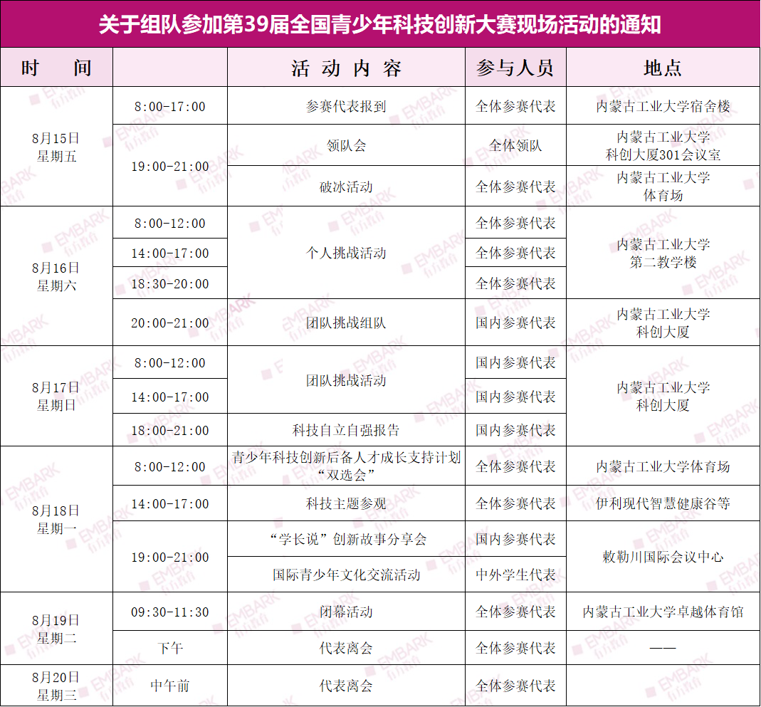 就在本周五！第39届全国青少年科技创新大赛火热开赛，速览日程安排与核心看点！