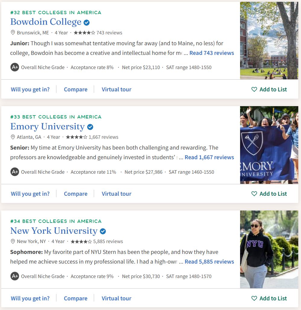 最新！Niche2026全美最佳大学排名出炉！MIT登顶榜首！