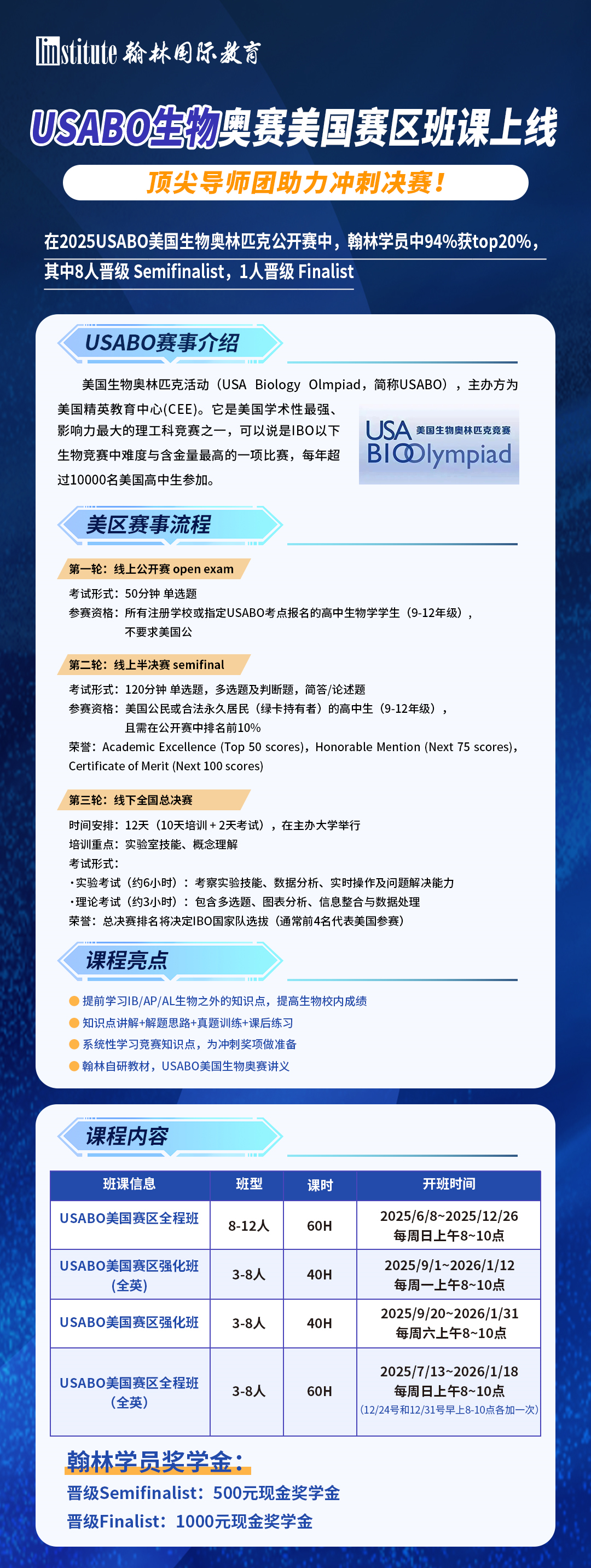 UCB/莱斯学长分享：USABO/BBO生物赛2026赛季想拿金奖，必须提前准备！